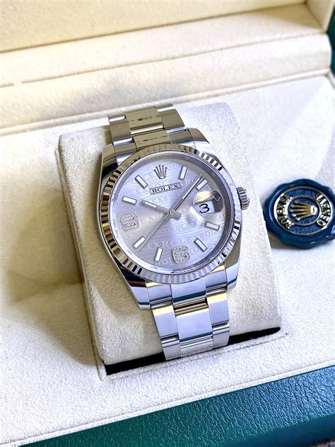 rolex date just rhodium wave|Rolex diamond Datejust.